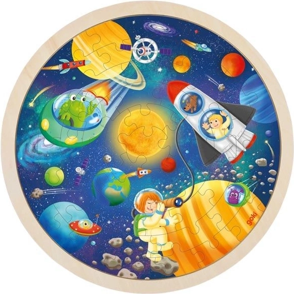 Rundes Puzzle Kosmos