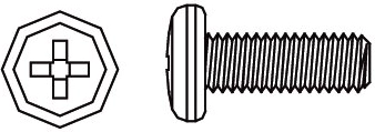 Jamara Kreuzschlitzschraube mit Halbrundkopf M3 × 12 mm - 1 Stück