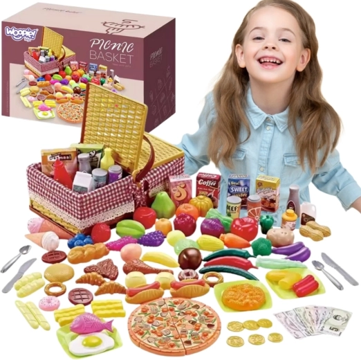 Woopie Picknickkorb mit Lebensmitteln, 103 Teile