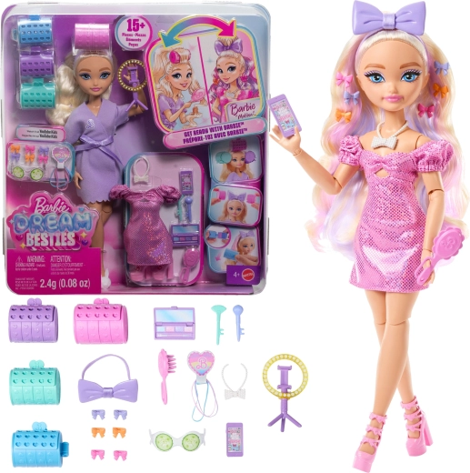 Barbie Dream Besties Get Ready With Me Malibu Modepuppe mit Zubehör