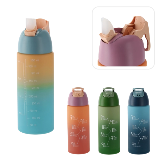 Wasserflasche 500 ml mit Ombré-Effekt, Blau