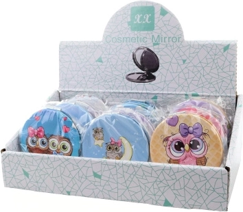 Taschenspiegel mit Eulenmotiv