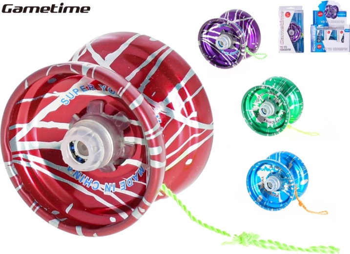 Gametime Metall-Jojo 5,5 cm, Mix aus 4 Farben, 12 Stk. im Display