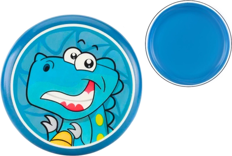 Kinder-Frisbee mit Dinosauriern 20 cm blau