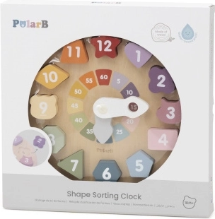 Holzeinlegepuzzle Uhr zum Erlernen der Zeit