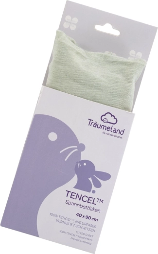 Träumeland Spannbettlaken Tencel 40 × 90 cm desert sage