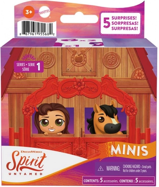 Mattel Spirit untamed Mini-Pony & Freund Spielset mit Überraschung, Serie 1 - 1 Stück