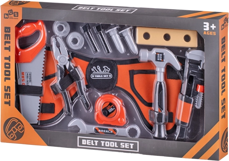 Kinder-Werkzeuggürtel 83 cm – 6-teiliges Set