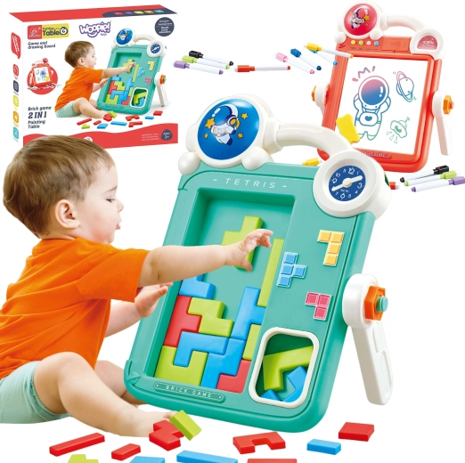 Woopie beidseitige Zeichentafel 2-in-1 mit Tetris-Spiel