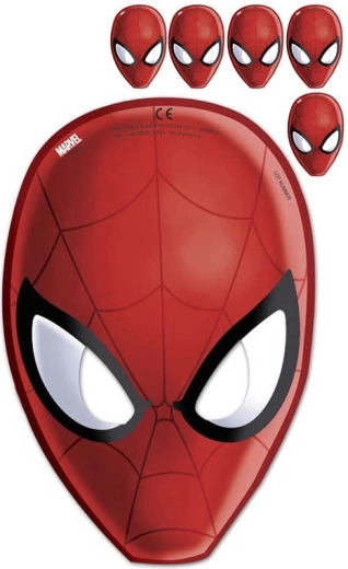Karnevalsmaske Spider-Man 23 cm, Set 6 Stk.