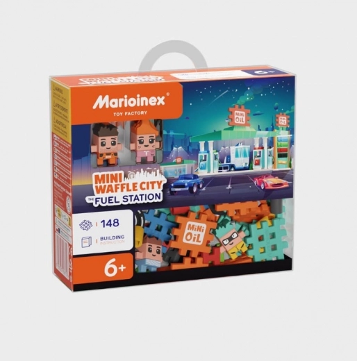 Mini Waffle Bausteine – Tankstelle, 148 Teile