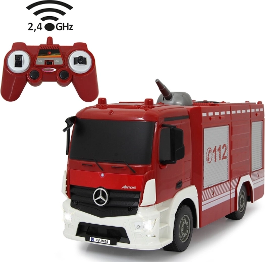 Jamara ferngesteuertes Feuerwehrauto Mercedes-Benz Antos 1:26 mit Spritzfunktion, 2,4 GHz