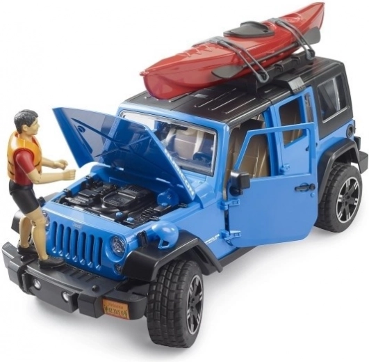 Bruder Jeep Wrangler Rubicon mit Kajak und Figur 1:16