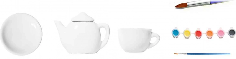 Kreativset bemaltes Geschirr für Kinder