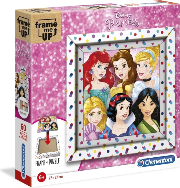 CLEMENTONI Puzzle Frame Me Up Disney Prinzessinnen 60 Teile