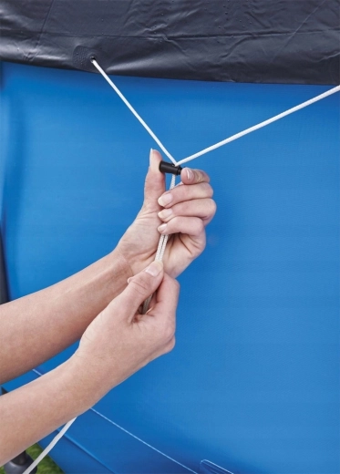 Feste Befestigung mit Zugkordel