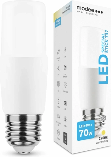 LED-Lampe Modee Special Stick T37 E27 9 W warmweiß 650 lm