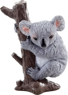 Plastikfigur eines Koalas auf einem Baum