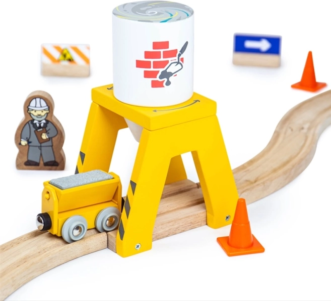 Bigjigs Rail Zementsilo – Holz-Zubehör für die Eisenbahn