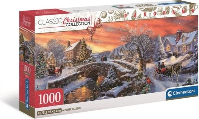 Clementoni Panorama-Puzzle Weihnachtsstädtchen 1000 Teile