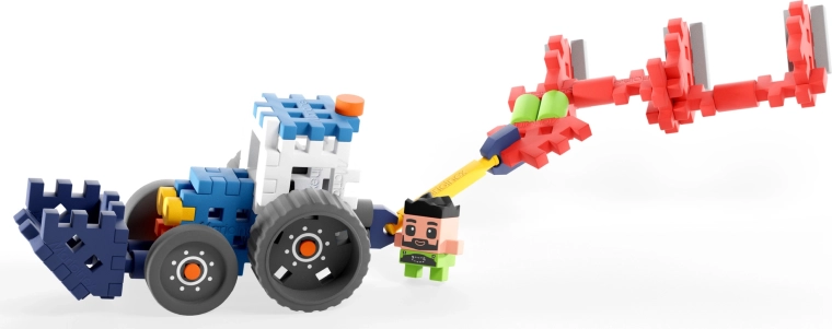 Bauen Sie einen realistischen Traktor mit Pflug