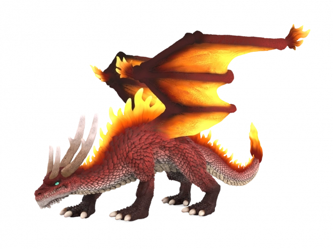 Mythischer Drache Feuerfigur