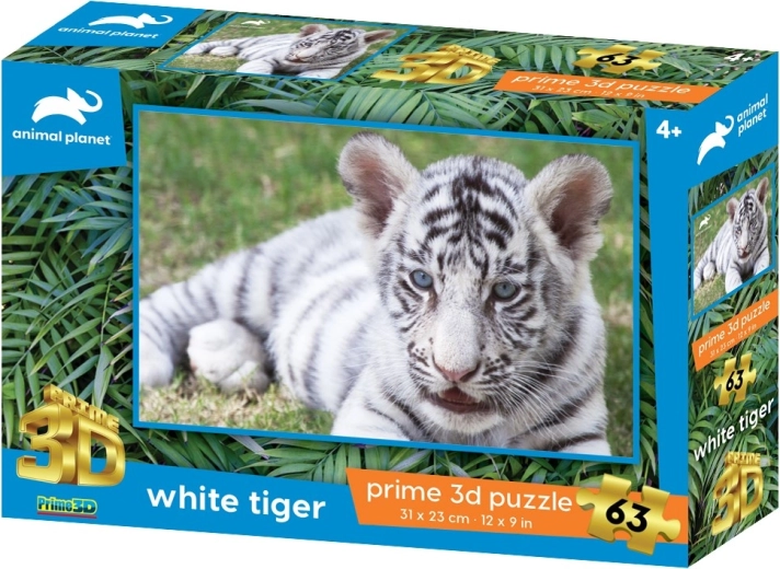 3D-Puzzle Weißer Tiger 63 Teile