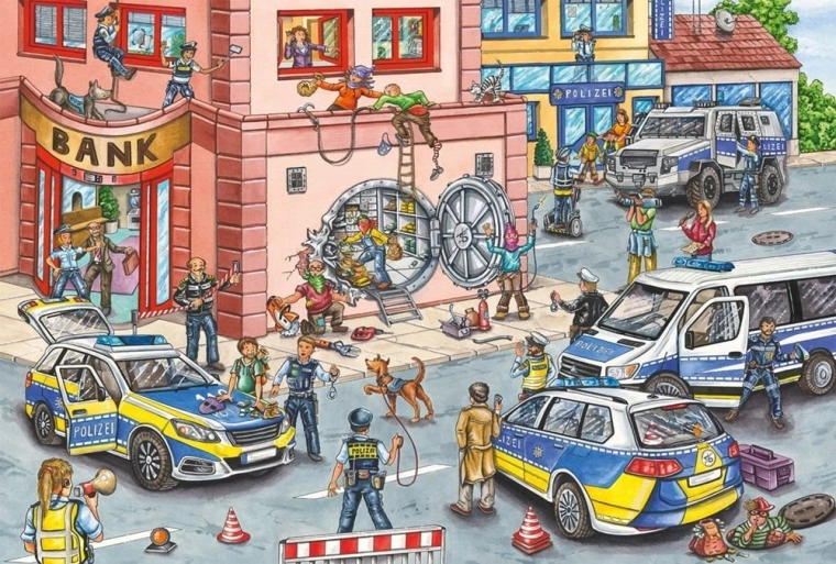 Schmidt Puzzle Polizei im Einsatz 100 Teile