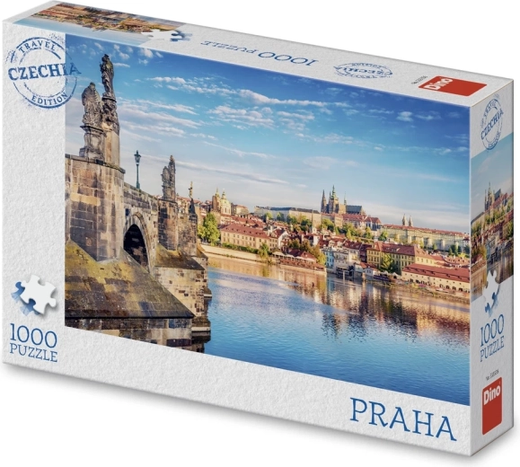 Dino Puzzle – Touristische Edition Tschechien: Sommerliche Prager Burg (Hradčany), 1000 Teile