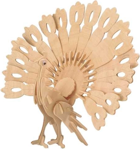 Holz-3D-Puzzle – Pfau