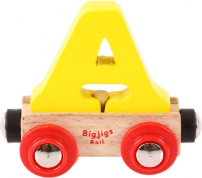 Holzwaggon für Holzeisenbahn mit dem Buchstaben A