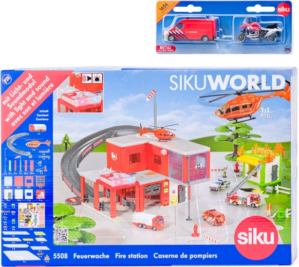 SIKU World Feuerwehrstation mit Feuerwehrauto