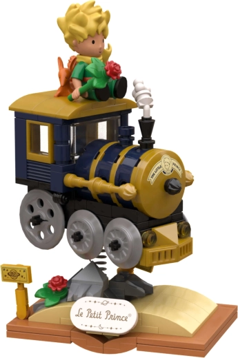 Ikonischer Zug auf buchförmigem Sockel