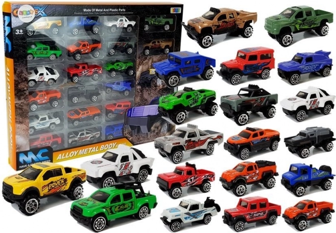 Set von Geländefahrzeugen für Kinder - verschiedene Farben, 20 Stück