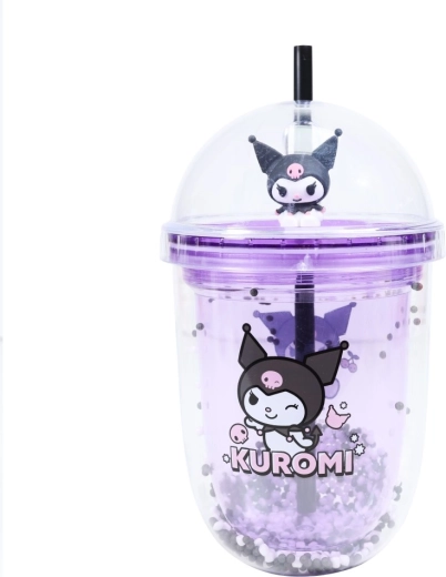 Kuromi Boba-Tumbler mit Strohhalm