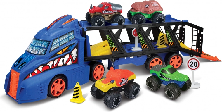 Sattelschlepper mit Monstertruck‑Rennstrecke 45 cm