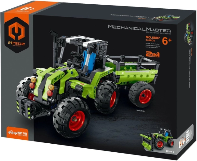iM.MASTER Bausatz Traktor mit Anhänger 2 in 1, 346 Teile