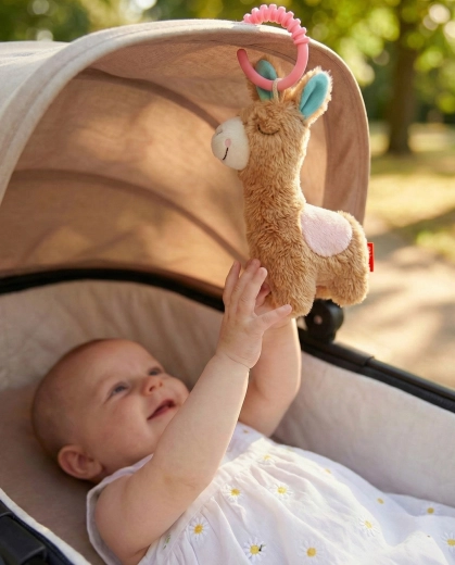 Schlaufe zum Aufhängen am Kinderwagen und Babybett