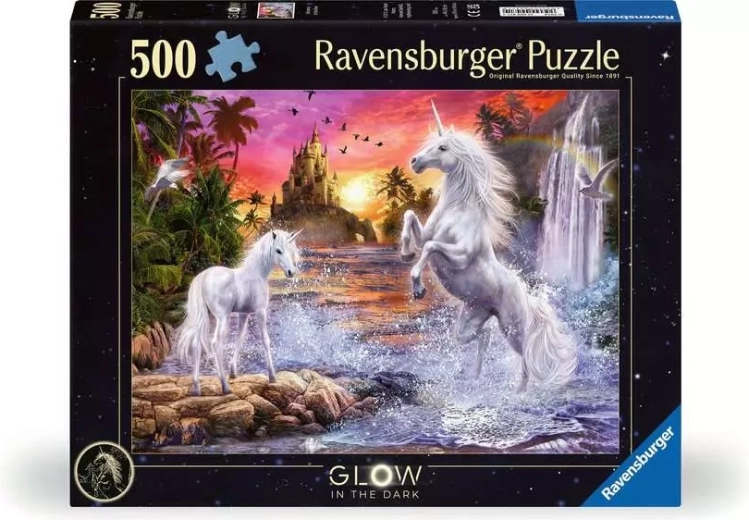 Ravensburger leuchtendes Puzzle Einhörner am Fluss 500 Teile