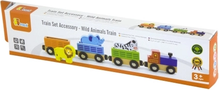 Holzeisenbahn mit Zootieren von VIGA