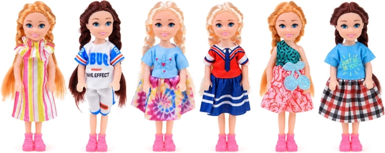 Sechs Mini-Puppen für endlose Geschichten