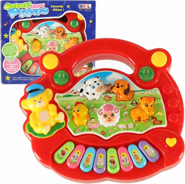 Interaktives Kinderklavier mit Tiergeräuschen Bauernhof