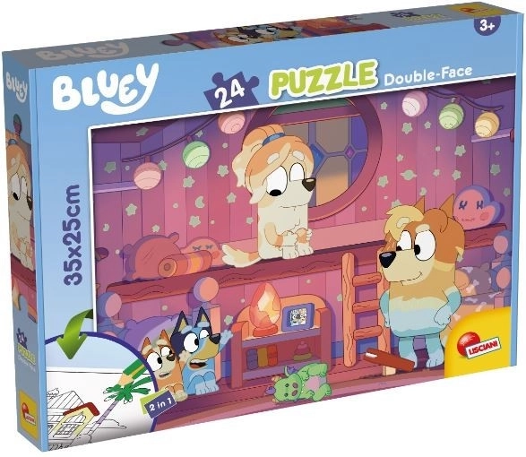 Beidseitiges Puzzle mit 24 Teilen BLUEY