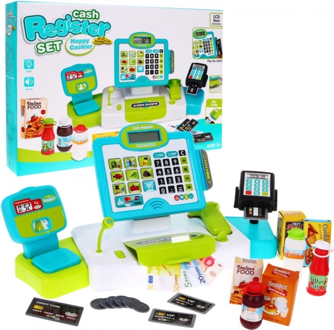 Elektronische Kasse für Kinder mit Touchpanel und Scanner