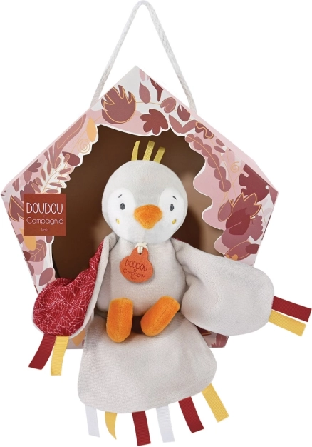 Doudou Geschenkset – musikalischer Plüschvogel 23 cm – Rot