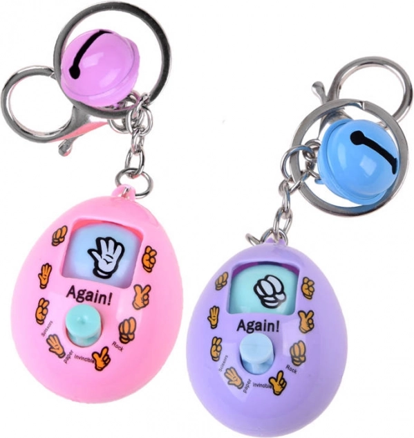 Elektronischer Ei-förmiger Anhänger mit Schere-Stein-Papier-Spiel – Schlüsselanhänger