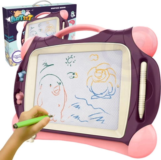 Woopie Magische Löschtafel Bunt mit 2 Stempeln Lila