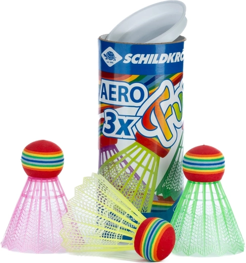Badminton-Federbälle SCHILDKRÖT Aero Fun, 3 Stk.