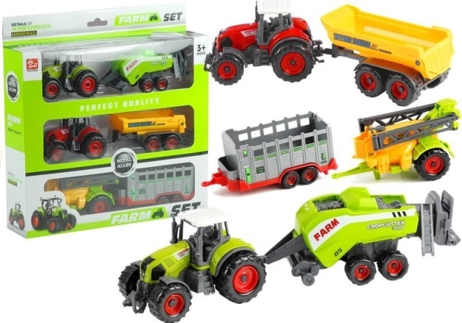 Traktorset mit Anhängern und landwirtschaftlichen Maschinen 6-in-1