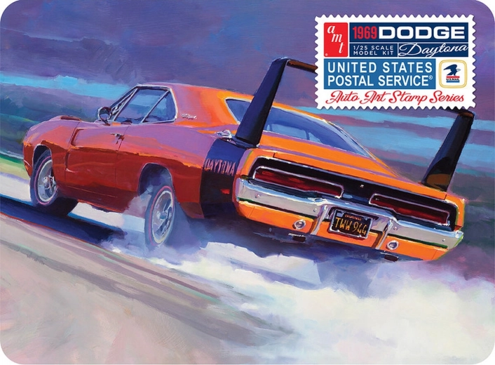 AMT Kunststoffmodell 1969 Dodge Charger Daytona 1:25 (USPS Stamp Series Collector Tin)